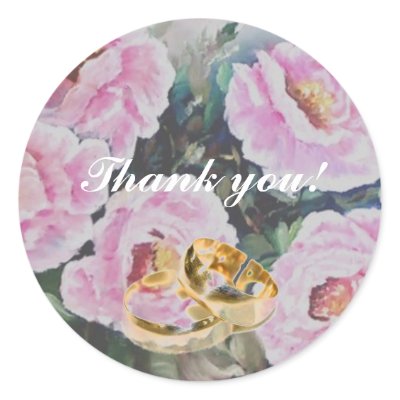 wedding thank you sticker