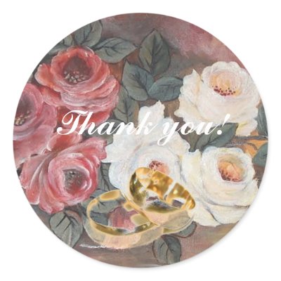wedding thank you sticker