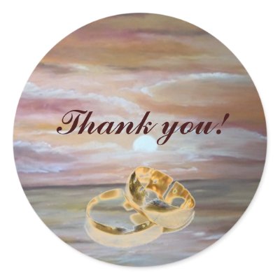 wedding thank you sticker