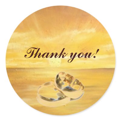 wedding thank you sticker