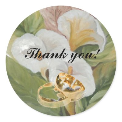 wedding thank you sticker