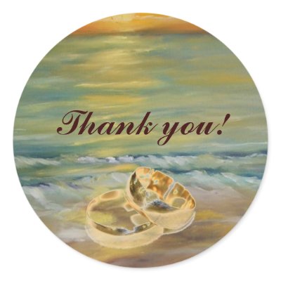 wedding thank you sticker