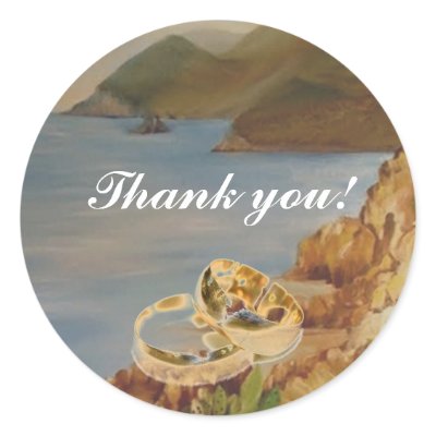 wedding thank you sticker