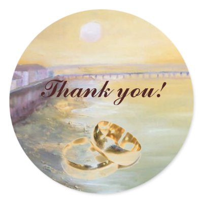 wedding thank you sticker