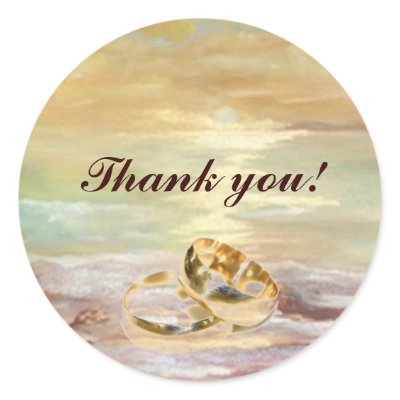 wedding thank you sticker