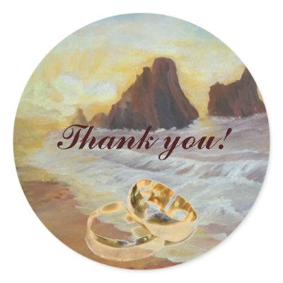 wedding thank you sticker