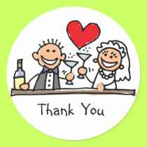 Wedding Thank You Stickers by wedding_tshirts Wedding Thank You Stickers