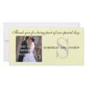 Wedding Thank You with Monogram Names Photo Cards photocard