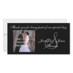 Wedding Thank You with Monogram S Names Photo Card