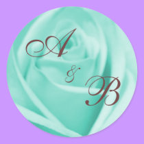Wedding: Tiffany Blue & Chocolate ... - Customized stickers