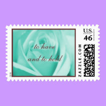 Wedding: Tiffany Blue & Chocolate stamps