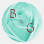 Wedding: Tiffany Blue & Chocolate - stickers