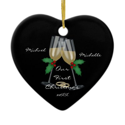 Wedding Toast Our First Christmas Ornament