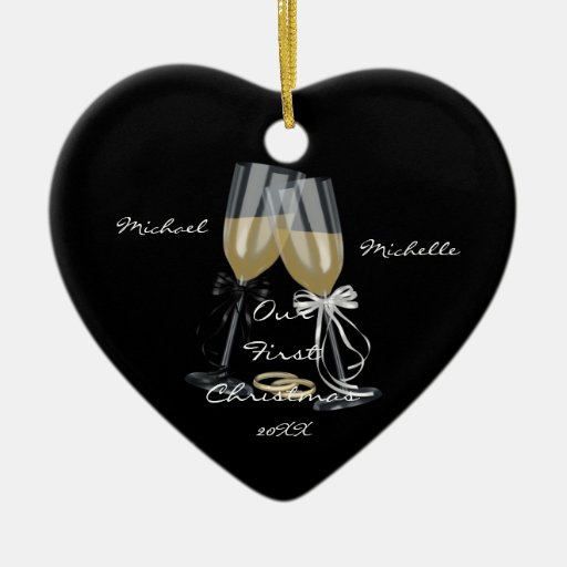 wedding toast our first christmas ornament zazzle wedding toast our first christmas ornament zazzle