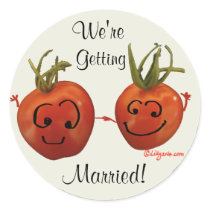 Wedding Tomatoes Envelope Seal stickers by zooogle Wedding Tomatoes Envelope Seal stickers