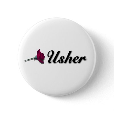 Wedding Usher Button