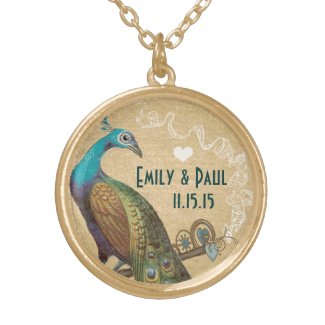 Wedding Vintage Peacock Anniversary Necklace necklace
