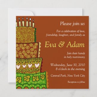 Wedding Vintage Square Invitation invitation
