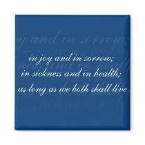 Wedding Vow In Sickness Blue magnets