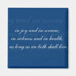 Wedding Vow In Sickness Blue Magnet