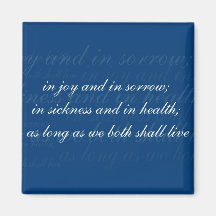 Wedding Vow In Sickness Blue Magnet
