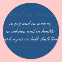 Wedding Vow In Sickness Blue stickers by White_Wedding Wedding Vow In Sickness Blue stickers