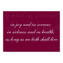 Wedding Vow In Sickness Magenta posters
