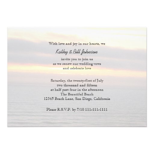 Wedding Vow Renewal Invitation