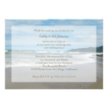 Wedding Vow Renewal Invitation by the Beach