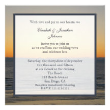 Wedding Vow Renewal Invitation --  Sunset