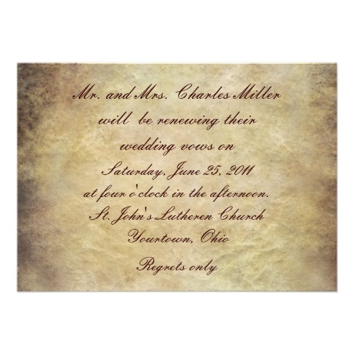 Wedding Vow Renewal Invite