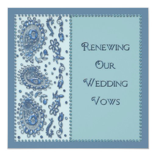 Wedding Vows Renewal (Beaded) Card Zazzle
