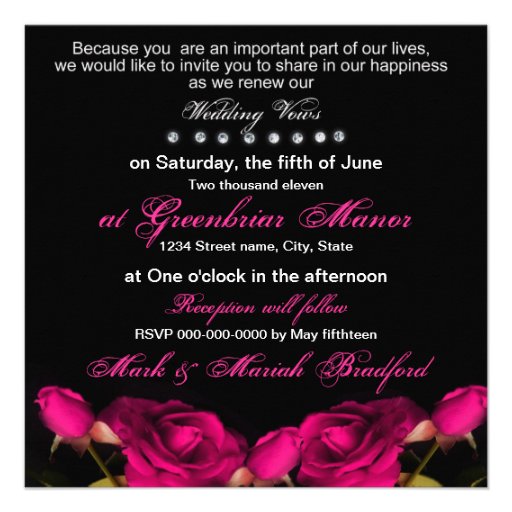 Wedding Vows Renewed - Invitation - Photo
