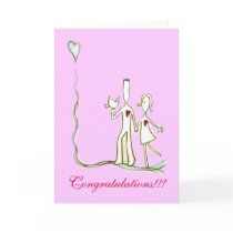 Wedding - Walking together Card (C12) by pocketsfulloflove Wedding - Walking together Card (C12)
