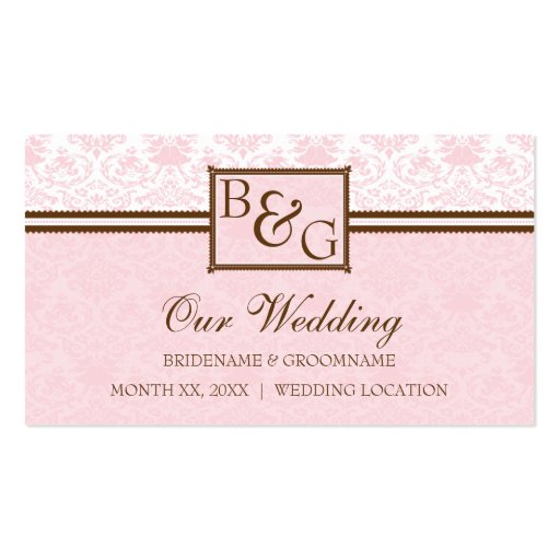 Wedding Website Business Card Template