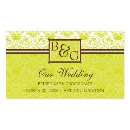 Wedding Website Business Card Template