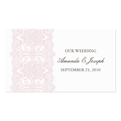 Wedding Website Business Card-Victorian Romance (front side)