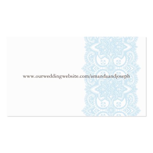 Wedding Website Business Card-Victorian Romance (back side)
