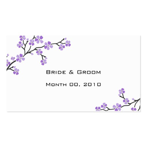 Wedding Website business cards (front side)