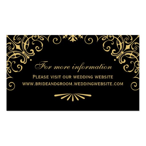 Wedding Website Card | Art Deco Style Business Card (front side)