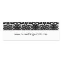 Wedding website card - damask accent business cards