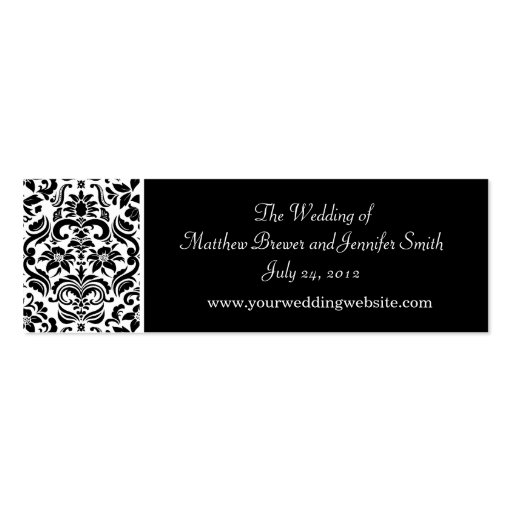 Wedding Website Information Cards Business Card (front side)