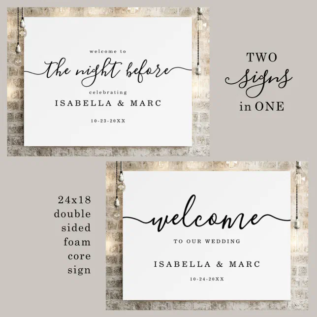 Wedding Welcome And Night Before Rehearsal Dinner Foam Board Zazzle