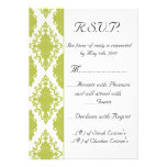 wedding,white,r.s.v.p.classy,chic.fancy green personalized invitation
