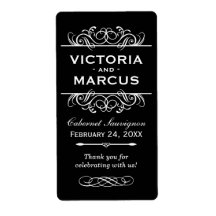 Wedding Wine Bottle Monogram Favor Labels