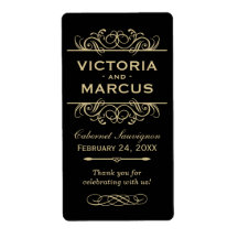 Wedding Wine Bottle Monogram Favor Labels
