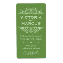 Wedding Wine Bottle Monogram Favor Labels