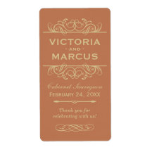 Wedding Wine Bottle Monogram Favor Labels