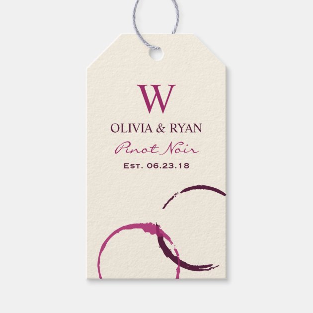 Wedding Wine | Personalized Favor Tags Pack Of Gift Tags