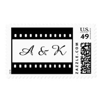 Wedding With A Movie Film Theme Stamps at Zazzle